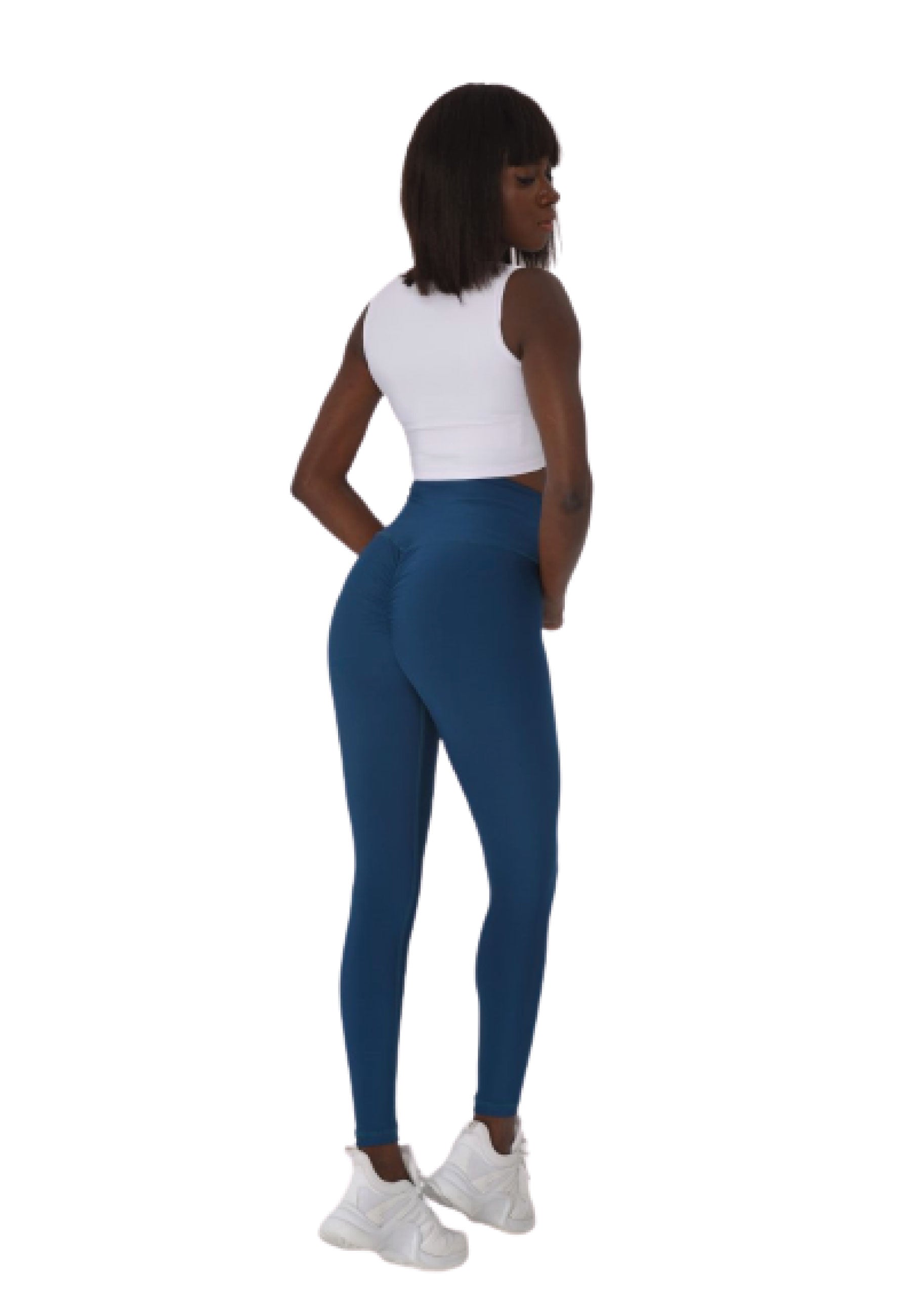 740 Leggings de culo respingón en azul petrulio